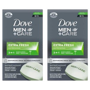 도브 멘 + 케어 바디 + 페이스 바 엑스트라 프레시 6개입, 637g
