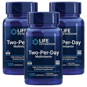 라이프익스텐션 투-퍼-데이 멀티비타민 캡슐, 120정, 3개