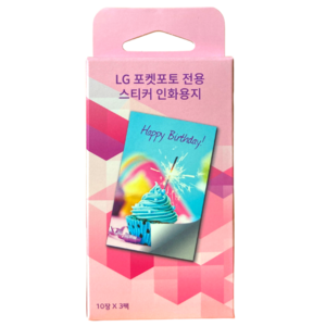 상세정보별도표기 민트딜 LG포켓포토 전용 필름 스티커 30매 PS2313 LG, 스티커인화지