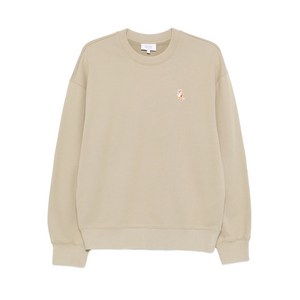 메종키츠네 로고 자수 코튼 스웨트셔츠, 베이지계열, Standard L(KR 105)