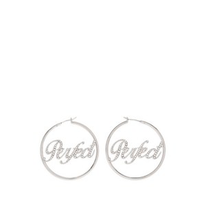 마크제이콥스 크리스털 장식 후프 이어링