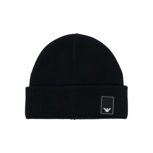 엠포리오아르마니 로고 패치 비니