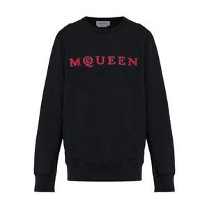 알렉산더맥퀸 자수 긴소매 스웨터, 블랙계열+레드계열, Standard L