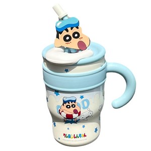 StarR 대용량 크레용 신짱 보온 텀블러, 700ml, 블루튜브, 1개