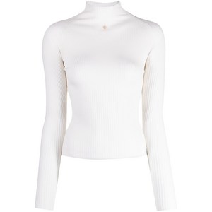 발리 로고 장식 하이 넥 스웨터, 화이트계열, IT 40(KR 44)