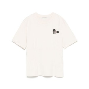 몽클레르 핸드 비즈 코튼 티셔츠, 베이지계열, Standard S(KR 55)