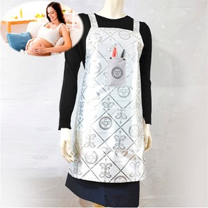 임산부 전자파차단 앞치마 실버스타 에이프런 주방 인덕션 공방 유치원 업소용 임신선물, 실버, 1개