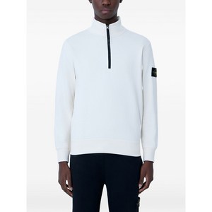 스톤 아일랜드 하프 지퍼 스탠드 칼라 스웨트셔츠, 베이지계열, Standard S(KR 90)