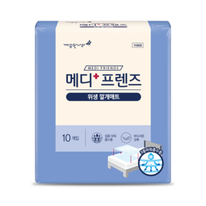 깨끗한나라 메디프렌즈 위생 깔개매트 100매 (10매x10팩), 600X750mm, 10개입, 20팩