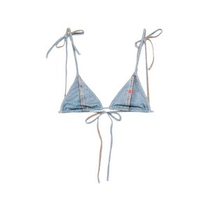 디젤 타이 디테일 트라이앵글 비키니 탑, 블루계열+블랙계열, Standard S(KR 55)