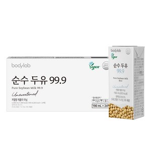바디랩 순수 두유 99.9, 190ml, 24개