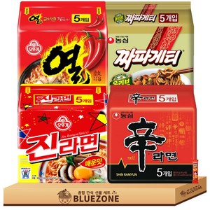 봉지라면 E세트 신라면1 진라면매운맛1 짜파게티1 열라면1 라면스틱1