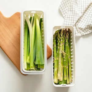 나누담 물빠짐 멀티 채반 소분 긴 밀폐용기 3L, 2개