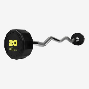 에코스포츠 프리미엄 고정식바벨 세트 헬스장 홈짐, 1개, 컬바, 20kg
