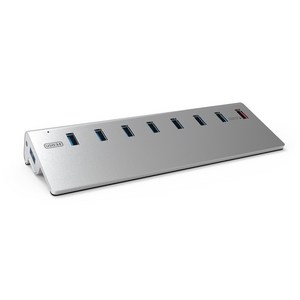 넥스트유 이지넷유비쿼터스 USB3.0 알루미늄 8포트 스탠드형 유전원 USB허브 NEXT-319U3