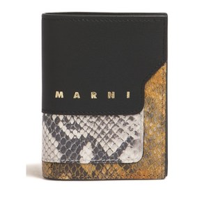 마르니 파이톤 프린트 레더 2단 지갑