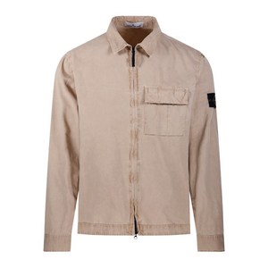 스톤 아일랜드 포켓 코튼 셔츠 재킷, 베이지계열, Standard XXL(KR 110)