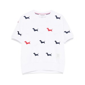 톰 브라운 헥터 도그 로고 자수 티셔츠