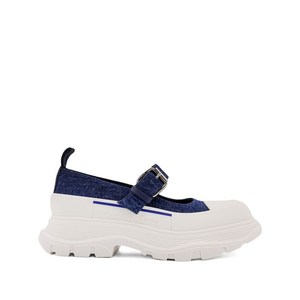 알렉산더맥퀸 스레드 슬릭 버클 스트랩 뮬, Italy 39(KR 260), 화이트계열+블루계열