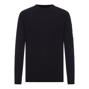 C.P.컴퍼니 포켓 디테일 크루 넥 스웨터, 블랙계열, Standard S