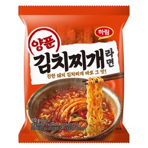 하림 양푼김치찌개라면 112g, 32개, (4개입 X 8팩)