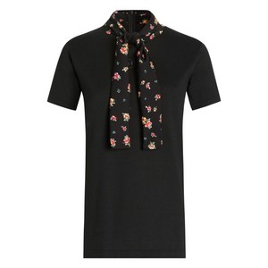 돌체앤가바나 플로럴 스카프 티셔츠, 블랙계열, Italy 40(KR 44)