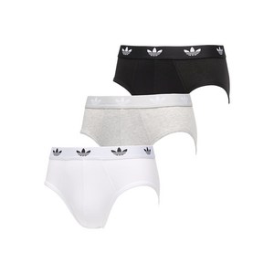 아디다스 로고 브리프 세트 3p, 블랙계열+그레이계열, L