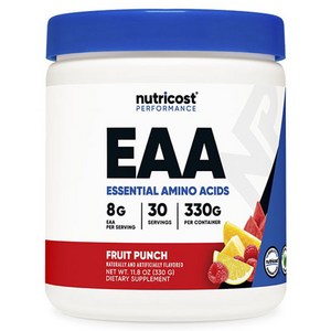 뉴트리코스트 EAA 이에이에이 BCAA 함유 330g 필수 아미노산 보충제 후르츠펀치, 330g, 1개