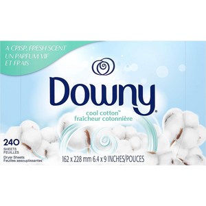 Downy 다우니 섬유 유연제 쿨 코튼 240매 시트 섬유유연제, 3개