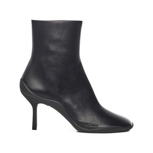 발렌시아가 레더 스퀘어 토 부츠 80mm, France 41(KR 280), 블랙계열