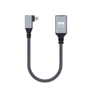 HDMI to MICRO HDMI v2.0 꺽임 젠더 BD832, 1개