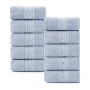 록신 명품 호텔수건 코마사 부드러운 고퀄리티 수건 540GSM 40수 10종세트 호텔 수건 40수, 파우더블루, 10개