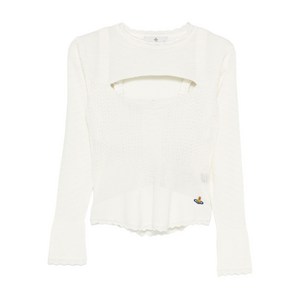 비비안웨스트우드 컷아웃 니트 탑, 베이지계열, Italy 42(KR 66)