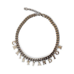 디올 레터링 로고 네크리스