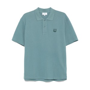 메종키츠네 볼드 폭스 헤드 패치 폴로 셔츠, 블루계열, Standard XL(KR 110)