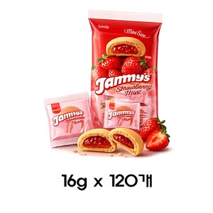 재미스 잼있는 미니딸기쿠키, 16g, 120개