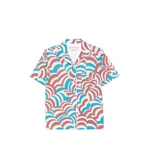 마르니 프린트 반소매 셔츠