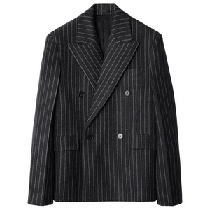 버버리 핀스트라이프 더블 브레스티드 블레이저, 블랙계열, UK/Italy 52(KR 105/110)