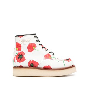 겐조 야마 플로럴 프린트 레이스업 부츠, France 42(KR 265), 화이트계열+레드계열