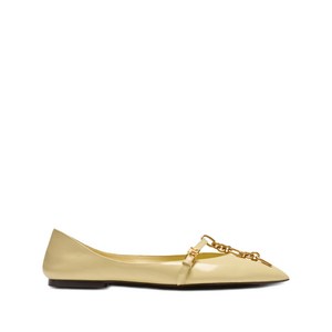 발망 싱크 포인티드 토 발레리나 플랫 슈즈, Europe 40(KR 270), 옐로우계열