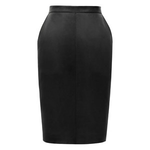 생로랑 카상드르 레더 펜슬 스커트