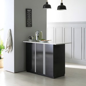 리빙스퀘어 1200 수납형 홈바 아일랜드 식탁 YD088C, 화이트