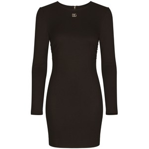 돌체앤가바나 DG 로고 밀라노 골지 미니 드레스, 블랙계열, Italy 42(KR 55)