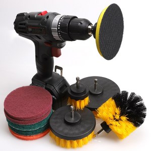 전동드릴 청소솔 욕실브러쉬, 1세트