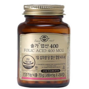솔가 엽산 400, 250정, 1개