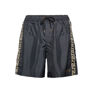 베르사체 드로스트링 로고 프린트 스윔 쇼츠, 블랙계열, Numeric 6(KR 110)