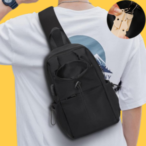 오호리세탁소 해외 여행용 도난방지 슬링백 지킴락 텀블러 소매치기방지 나일론 가방