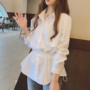 에스알비 허리조임 셔츠 블라우스