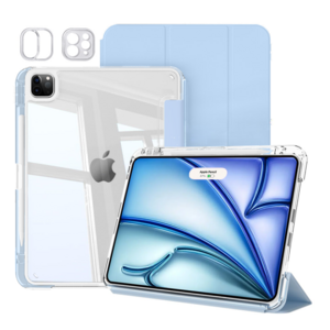 헤미션 아이패드 펜슬 수납 클리어 범퍼 스마트커버 태블릿 케이스 에어8/7/6 프로8/7/6/5/4/3세대 11/13인치