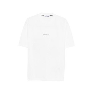스톤 아일랜드 로고 프린트 티셔츠, 화이트계열, Standard L(KR 100)
